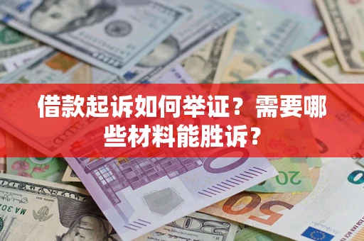 武汉借款起诉如何举证？需要哪些材料能胜诉？