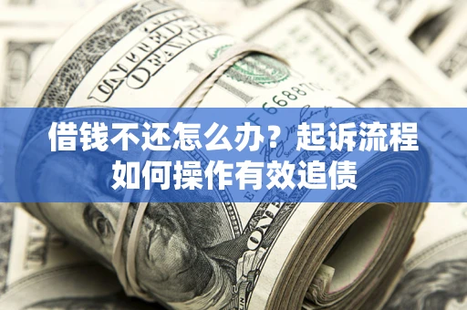 武汉借钱不还怎么办？起诉流程如何操作有效追债