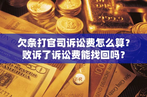 武汉欠条打官司诉讼费怎么算？败诉了诉讼费能找回吗？