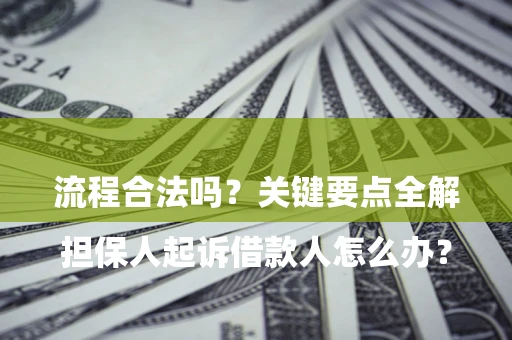 武汉

担保人起诉借款人怎么办？流程合法吗？关键要点全解析