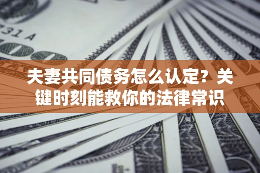 武汉夫妻共同债务怎么认定？关键时刻能救你的法律常识
