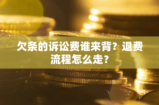 武汉欠条的诉讼费谁来背？退费流程怎么走？